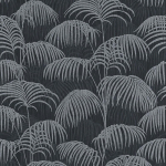 PAPIER PEINT JUNGLE PAPIER PEINT TROPICAL PAPIER PEINT EXOTIQUE TAPISSERIE TROPICALE PAPIER PEINT INTISSÉ GRIS ANTHRACITE - 10,05 X 0,53 M - BRICOFLOR