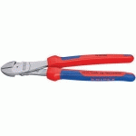 PINCE COUPANTE DE CÔTÉ DÉMULTIPLIÉE 250MM - BI-MATIÈRE - CHROMÉE - KNIPEX