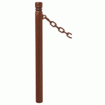 POTELET PROVINCE Ø76 MM CHAINES 1 ANNEAU CITY ASPECT CORTEN - PROCITY