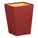 RHODIARAMA CORBEILLE À PAPIER SIMILI CUIR ITALIEN 27X27X32 CM - NACARAT
