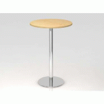 TABLE HAUTE DE RÉUNION RONDE-Ø80CM-CHÊNE-ARGENT - HAMMERBACHER