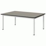 TABLE MALIBU 120X80 T1 4P STRA GRIS U727/NOIR BLC 9016