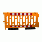 BARRIÈRE DE SÉCURITÉ ORANGE POLYPROPYLÈNE AVEC PIEDS - VISO