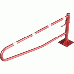 BARRIÈRE PIVOTANTE À CHEVILLER CADENAS-ROUGE/BLANC-2500MM - SCHAKE