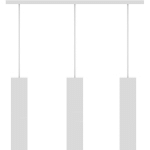 LUMICOM CUBE SUSPENSION, 3X GU10, MAX 33W, MÉTAL, BLANC, L70CM X H30CM BLANC - RAL 9016 - BLANC - RAL 9016