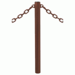 POTELET PROVINCE Ø76 MM CHAINES 2 ANNEAUX INOX ASPECT CORTEN - PROCITY