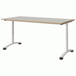 TABLE MALIBU 160X80 T3/T6 DL ST ALAISÉ BLC SE W911/BLC 9016