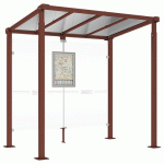 ABRI BUS MILAN 2.50 M SANS BARDAGES LATÉRAUX - ASPECT CORTEN - PROCITY