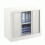 ARMOIRE À RIDEAUX MONOBLOC ÉCO-CONÇUE CLASSIQUE H 70 X L 120 CM BLANC