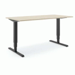 BUREAU RÉGLABLE EN HAUTEUR STEELFORCE PRO 400 - NOIR - CHÊNE - ACTIFORCE