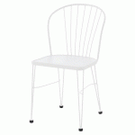 CHAISE TUDELA ACIER 4 PIEDS - BLANC - JAYSO