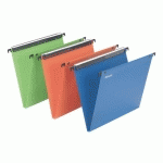 LOT DE 10 - DOSSIER SUSPENDU POUR TIROIRS POLYPROPYLÈNE OPAQUE VMG ESSELTE FOND 15 MM COULEURS ASSORTIES