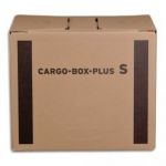 SMARTBOX CARTON DE DÉMÉNAGEMENT CARGO BOX BRUN/VERT FORMAT S DIM INTÉRIEURE 40X32X32 CM