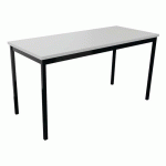 TABLE DE RÉUNION TREFF 140 X 60 GRIS CLAIR / NOIR