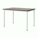 TABLE MALIBU 120X80 T6 4P STR ANTIB CHÊN 1146/NOIR BLC 9016 - MANUTAN EXPERT