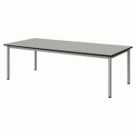 TABLE MALIBU 180X80 T2 4P STRA ISOS GRIS 1400/NOIR GRIS 9006