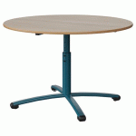 TABLE MALIBU Ø 120 T3/T6 PC STR ALAISÉ ACACIA/BLEU 5025 - MANUTAN EXPERT