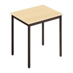 TABLE POLYVALENTE DROIT - L. 70 X P. 60 CM - PLATEAU ERABLE - PIEDS NOIR