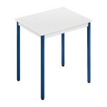 TABLE POLYVALENTE RECTANGLE - L. 70 X P. 60 CM - PLATEAU GRIS - PIEDS BLEU