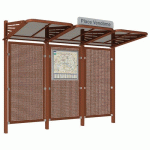 ABRI BUS CONVIVIALE 3M FOND ACIER ASPECT CORTEN - PROCITY