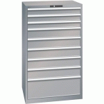 ARMOIRE GRIS PIGEON 870X725X1450 AVEC 9 TIR. 200KG - LISTA