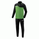 ENSEMBLE SURVÊTEMENT DE FOOT POLYESTER VESTE ET PANTALON ENFANT - JAKO - COMPETITION 20 VERT/NOIR