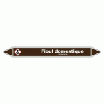 LOT DE 3 - MARQUEUR TUYAUTERIE - FIOUL DOMESTIQUE - VINYLE LAMINÉ 250 X 26 MM