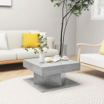 TABLE BASSE GRIS BÉTON 57X57X30 CM AGGLOMÉRÉ