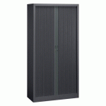 ARMOIRE MÉTAL À RIDEAUX UNION G. H 198 X L 100 X P 45 CM CORPS ANTHRACITE RAL 7016 RIDEAUX ANTHRACITE