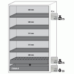 ARMOIRE SÉCURITÉ S-PHOENIX-90 S90.196.120.FDAS GRIS CLAIR - ASECOS