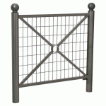BARRIÈRE PROVINCE GRILLAGÉE 1.07 M BOULE - ZINC GRIS PROCITY - PROCITY