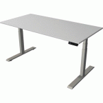 BUREAU RÈGLABLE MOVE2 SILVER L160XP80XH63-127CM CLAIR/ARGENT - KERKMANN