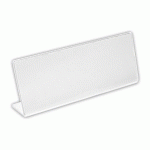 LOT DE 5 - CHEVALET PORTE-NOM EN L PLASTIQUE 65 X 180 MM