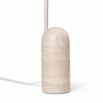 FERM LIVING LAMPE À POSER ARUM, BEIGE, MARBRE, ACIER, 50 CM