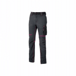 FU189GF-2XL - PANTALON DE TISSU U-4 MODÉLE WORLD LADY GREY FUCSIA GAMME FUTURE TAILLE 2XL - U-POWER