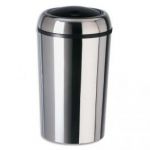 ROSSIGNOL POUBELLE SWINGY RONDE COUVERCLE BASCULANT INOX 50 LITRES
