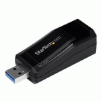STARTECH.COM ADAPTATEUR RÉSEAU USB 3.0 VERS RJ45 GIGABIT ETHERNET - 10/100/1000MBPS - NOIR