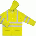 VESTE DE PLUIE IMPERMÉABLE ET HAUTE VISIBILITÉ - TAILLE S DELTA PLUS