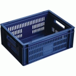 BAC GERBABLE NORME EUROPE 15 L PAROIS AJOURÉES FOND PLEIN 400X300X170 - MANUTAN EXPERT