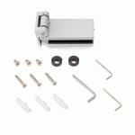 CHARNIÈRE HORIZONTALE POUR PORTE EN VERRE 8-12 MM + GARNITURE - 40 MM - ANODISÉ MAT EMUCA