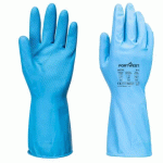 LOT DE 3 - PORTWEST AP76 GANT DE PROTECTION FD CHIMIQUE B LATEX - BLEU - TAILLE L - LOT DE 12 PAIRES