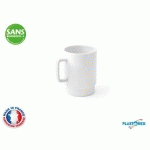 MUG MELAMINE BLANCHE 30CL DIAM 7,5 - 10 CM