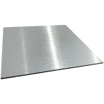 PANNEAU COMPOSITE ALUMINIUM BROSSÉ 2 MM. PLAQUE ALU AVEC AU CENTRE UN POLYÉTHYLÈNE (PVC). ALUMINIUM COMPOSITE BROSSÉ 2 MM D'ÉPAISSEUR - 10 X 40 CM