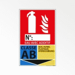 PANNEAU INCENDIE - EXTINCTEUR CLASSE AB - 160 X 250 MM  - PVC - LOT DE 2
