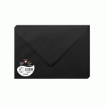 PAQUET DE 20 ENVELOPPES POLLEN 162X229MM 120G/M² - NOIR - LOT DE 3