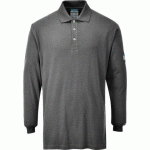 PORTWEST FR10 POLO MANCHES LONGUES MODAFLAME GRIS - TAILLE S