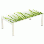 TABLE BASSE EASY OFFICE 114X60 CM PIED BLANC PLATEAU NATURE - MANUTAN COLLECTIVITÉS