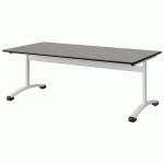 TABLE MALIBU 160X80 T3 DL STRA BÉTON F186/NOIR BLC 9016