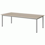 TABLE MALIBU 180X80 T2 4P STRA ABS ACACIA/GRIS 9006