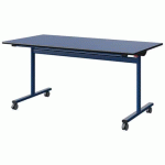 TABLE MALIBU RAB. 160X80 T6 DL ST BLEU U525/NOIR BLEU 5005 - MANUTAN EXPERT